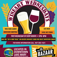Wine Art Wednesdays at Downtown Lake Mary