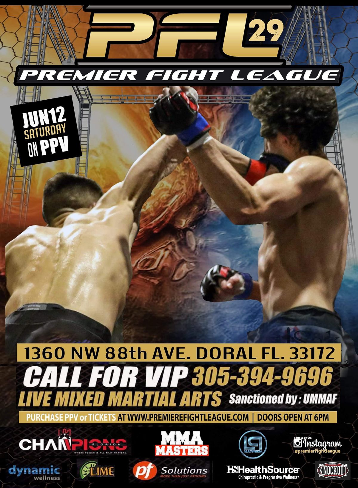 Premier Fight League 29 Champions Florida Sport Bar Complex Doral Fl June 12 21