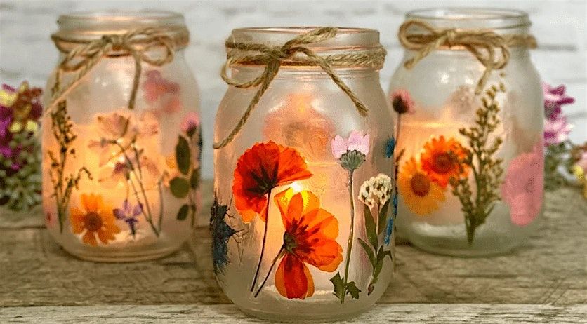 Pressed Flower Lanterns | Creative Art Social at Art Club Coffee