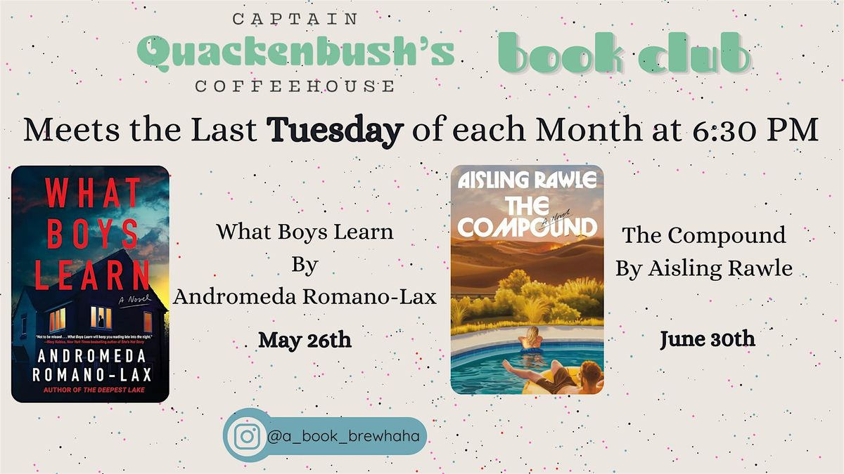 Book Club - What Boys Learn by Andromeda Romano-Lax