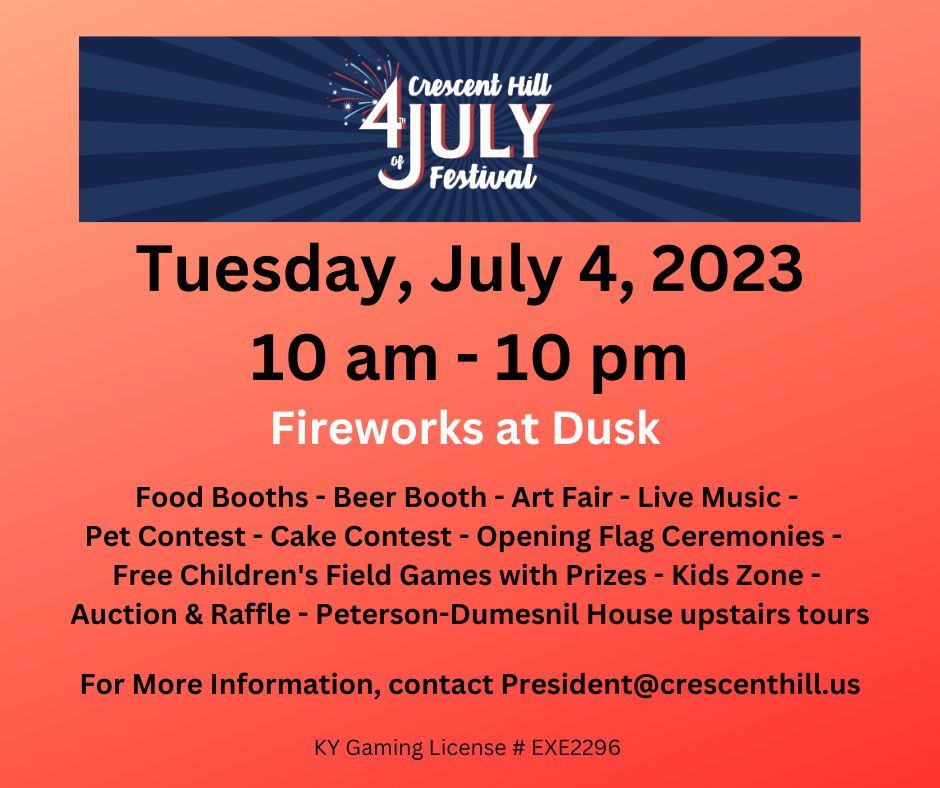 Crescent Hill July 4th Festival Peterson Dumesnil House, Masonic Home