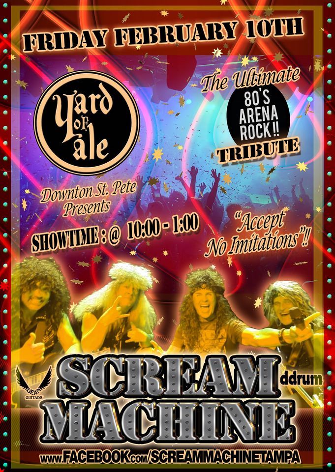 The Ultimate 80s Rock Show LIVE at The Yard of Ale Downtown St. Pete