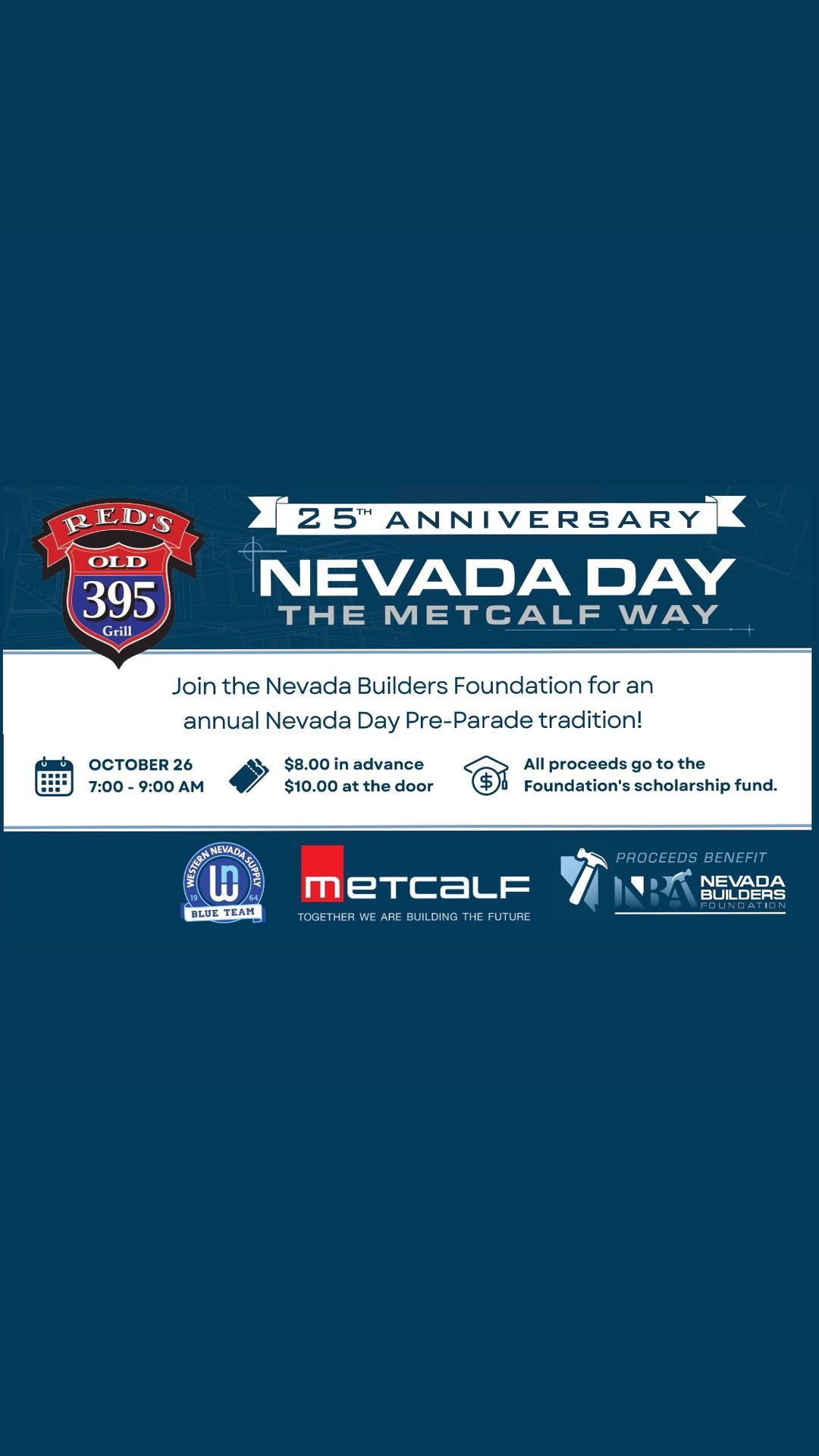 25th Annual Nevada Day Pancake Breakfast The Metcalf Way! Red's Old