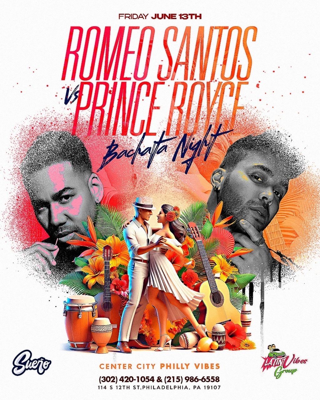 Romeo Santos and Prince Royce at Estadi Ciutat de Valencia