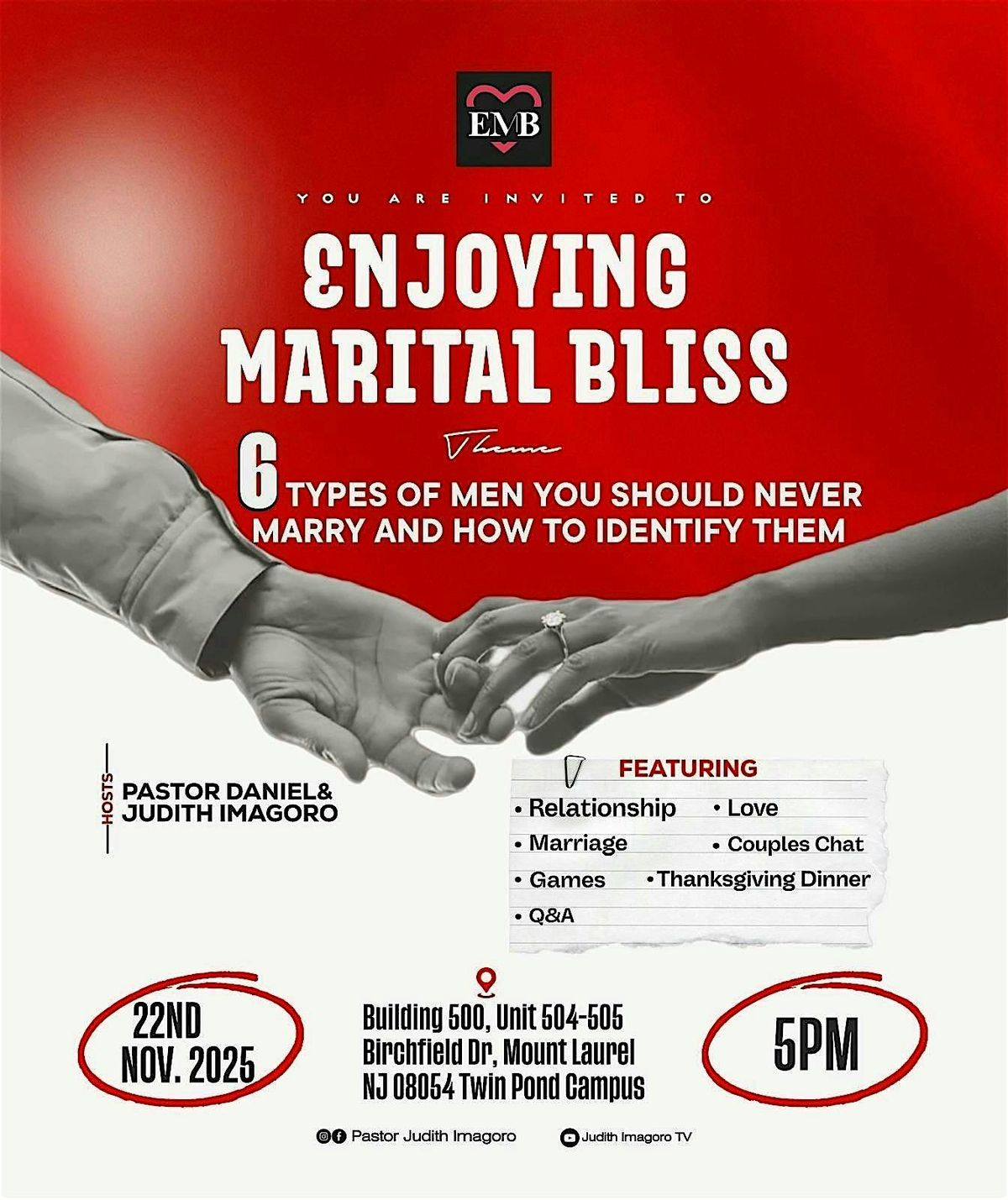 \u2728 YOU\u2019RE INVITED \u2014 ENJOYING MARITAL BLISS \u2728