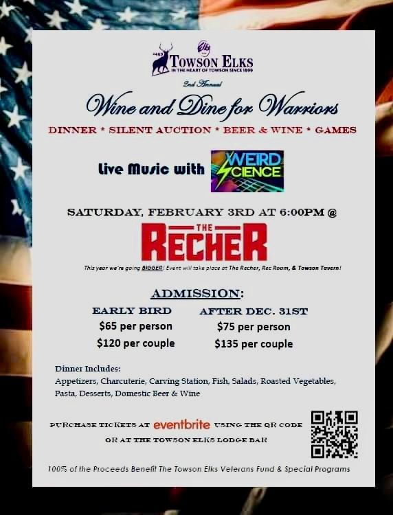 Wine and Dine for Warriors