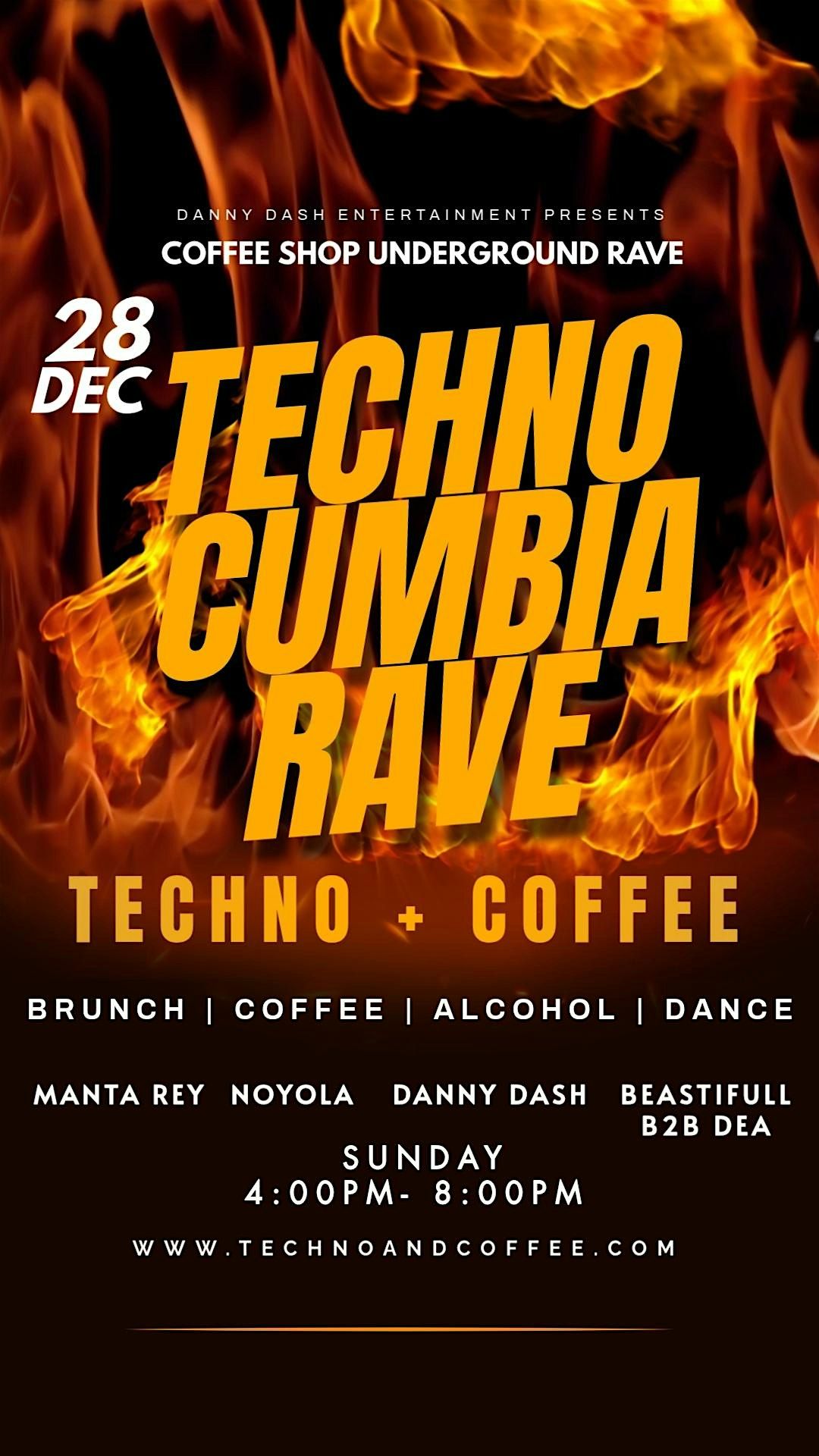 Techno + Coffee Underground Cafe Rave