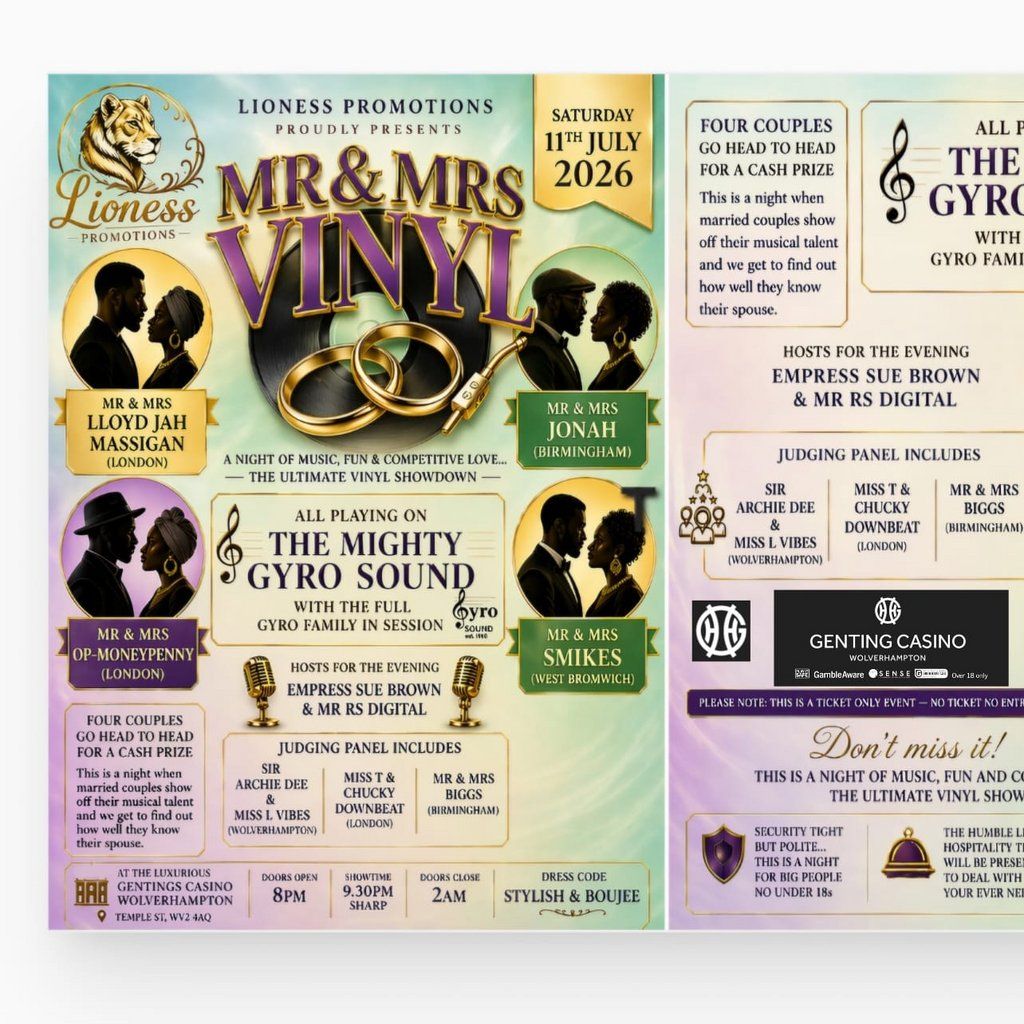 Lioness Promotions : Proudly Presents Mr & Mrs Vinyl Showdown