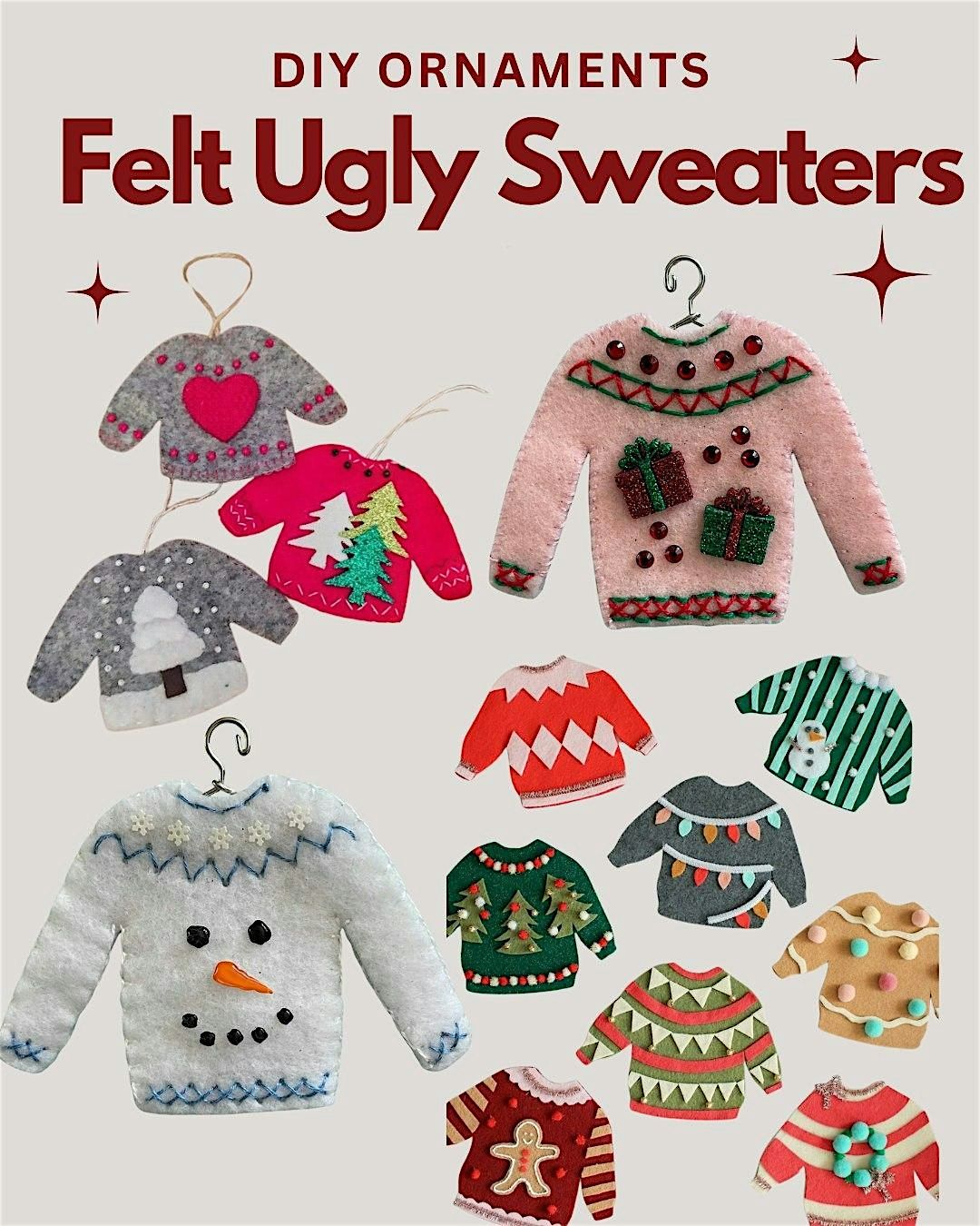 DIY: Ugly Sweater Felt Ornament Workshop