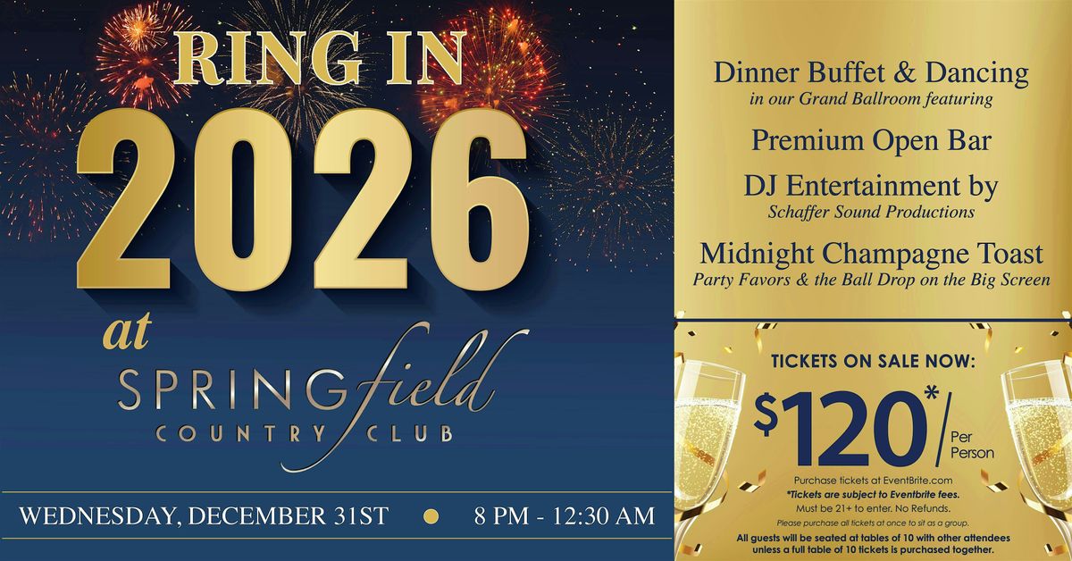 Ring in the New Year at Springfield Country Club!