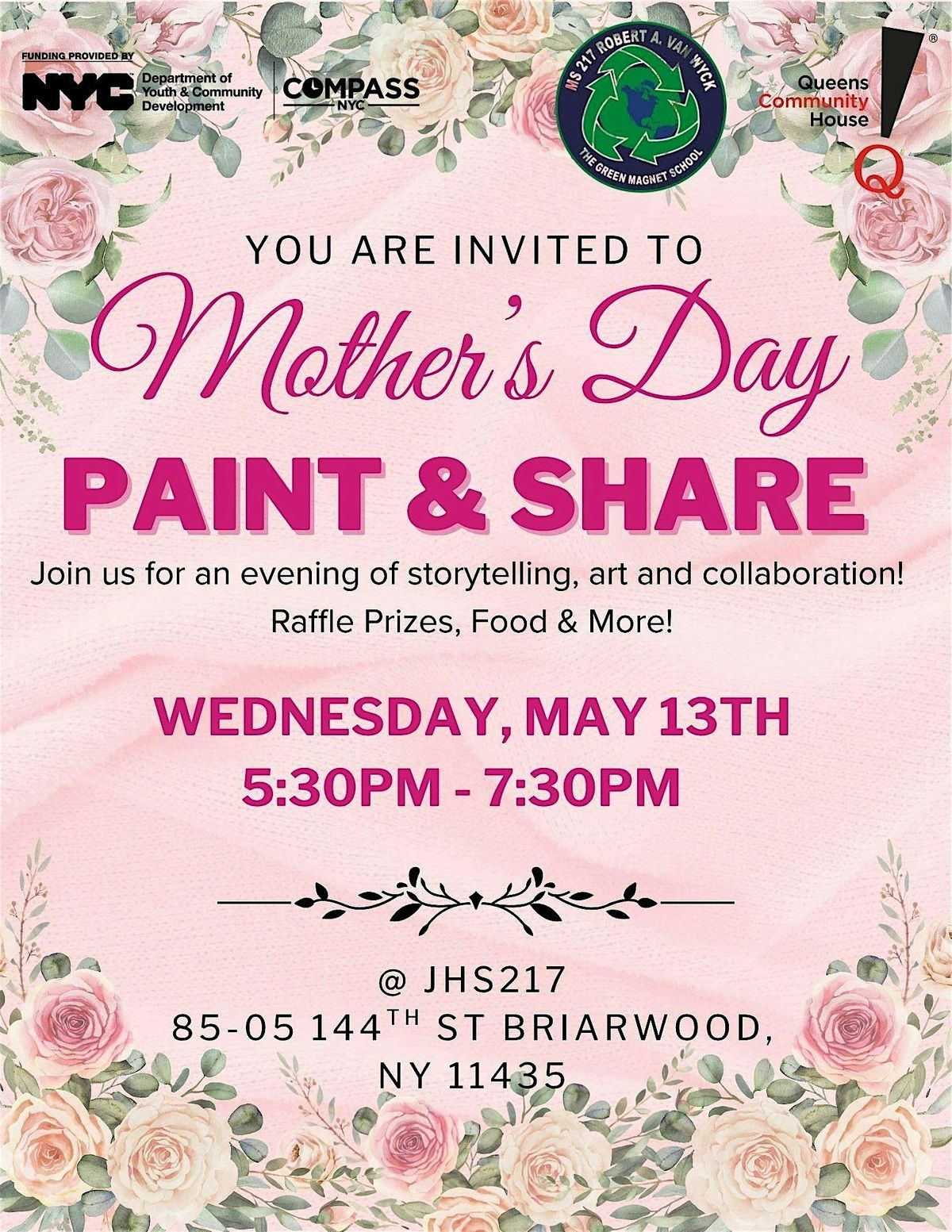 QCH Family Literacy Night- Mother's Day Paint and Share