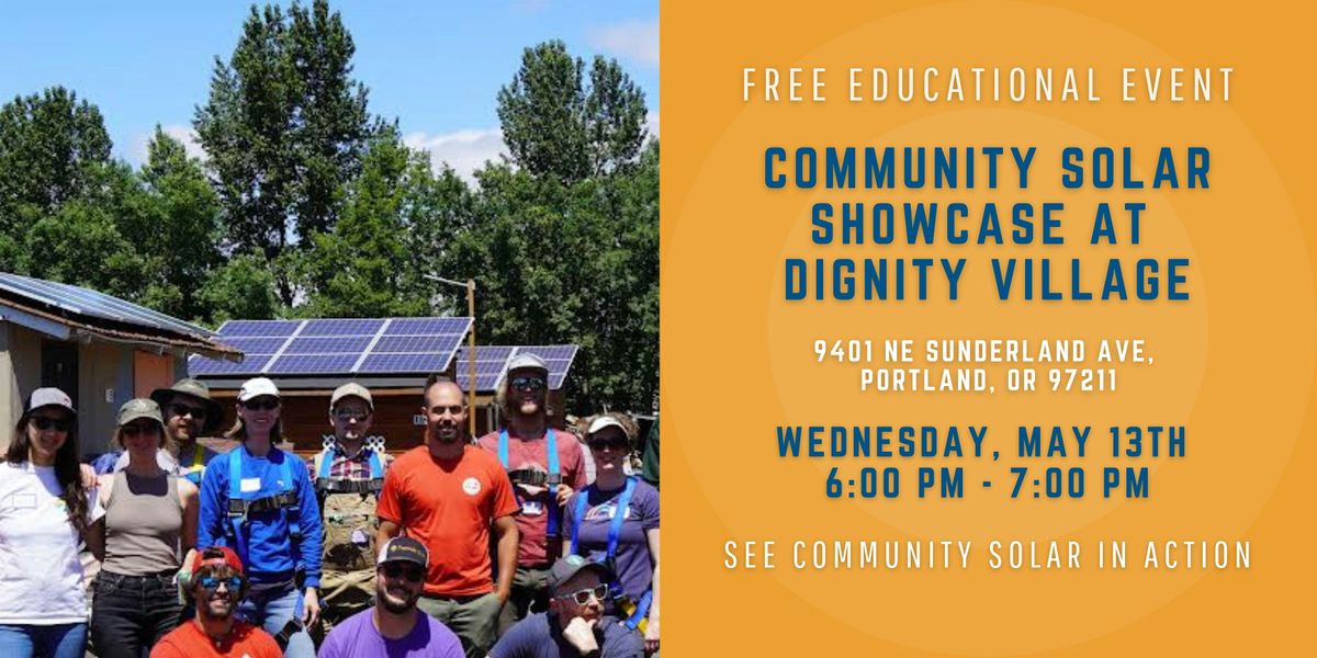 Community Solar Showcase at Dignity Village