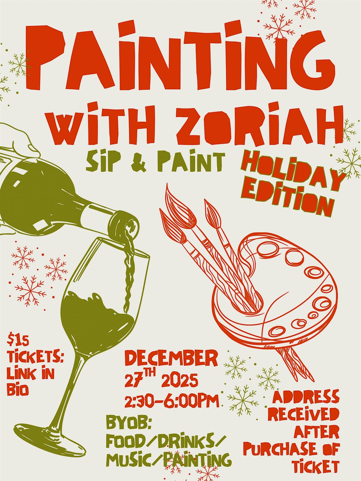 Painting With Zoriah: Holiday Sip & Paint