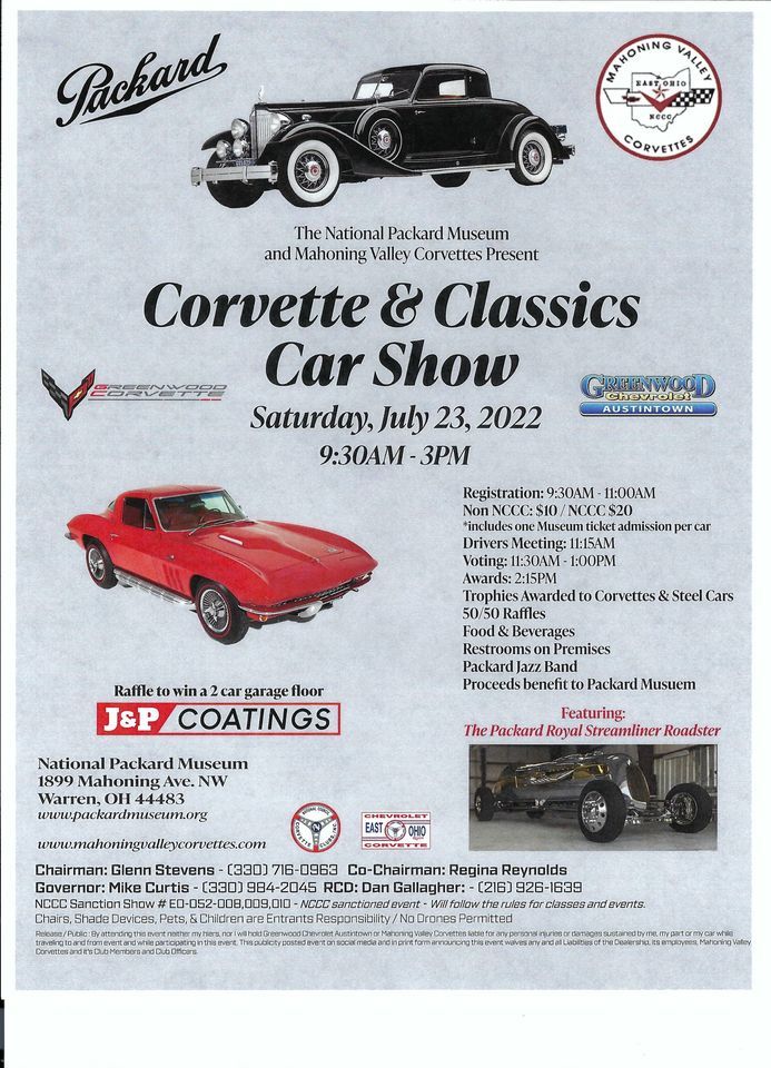 Corvettes and Classics Car Show National Packard Museum, Warren, OH