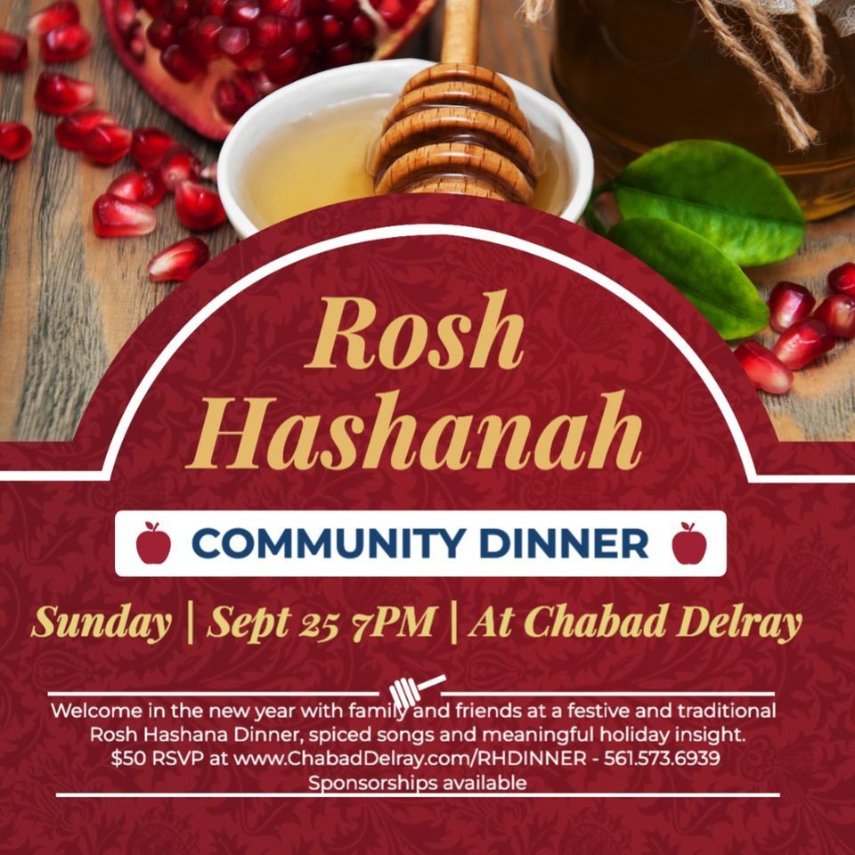 Rosh Hashana Dinner - Chabad Of Delray | Chabad Of Delray Beach ...