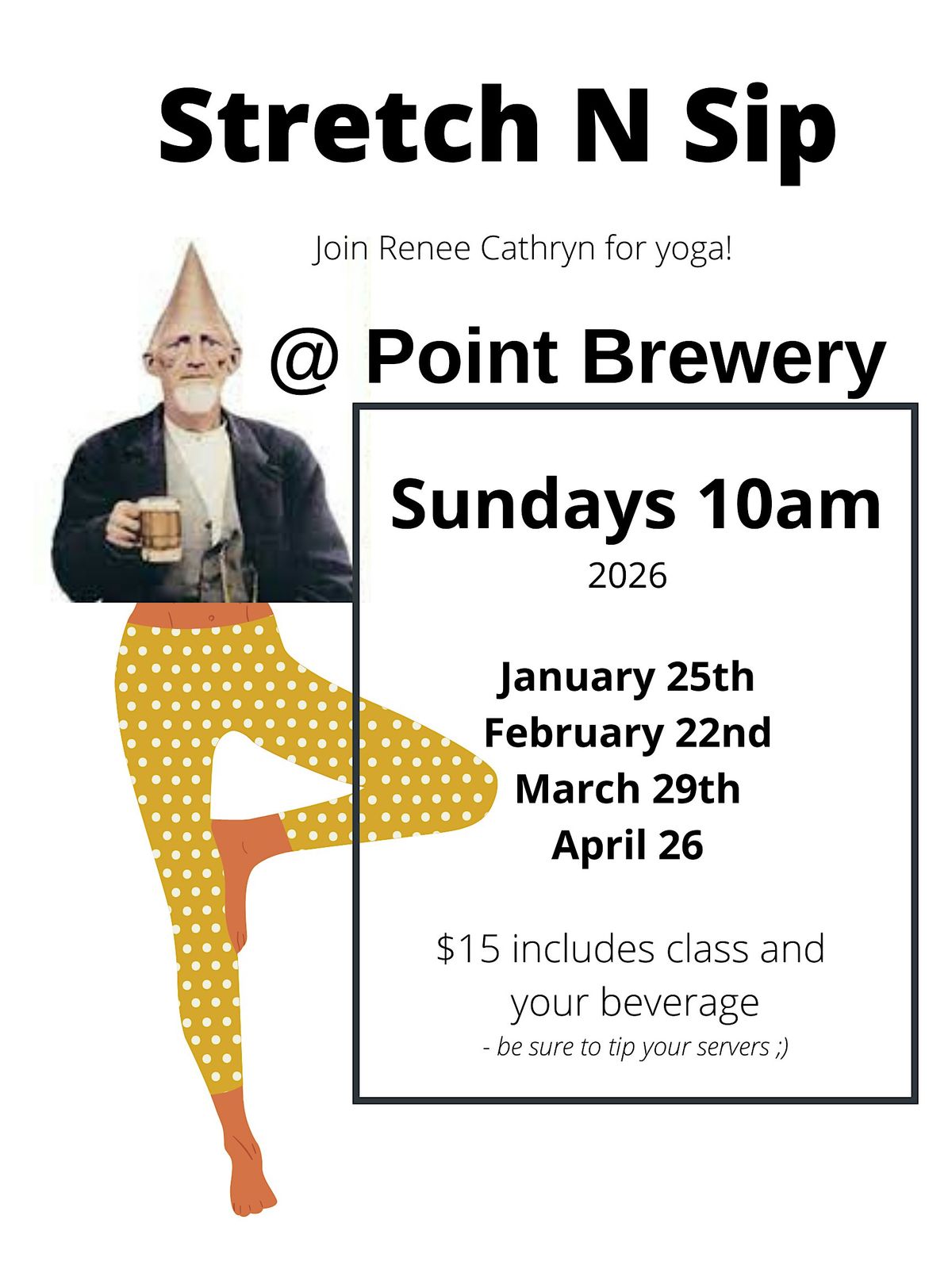 Stretch N Sip: Point Brewery