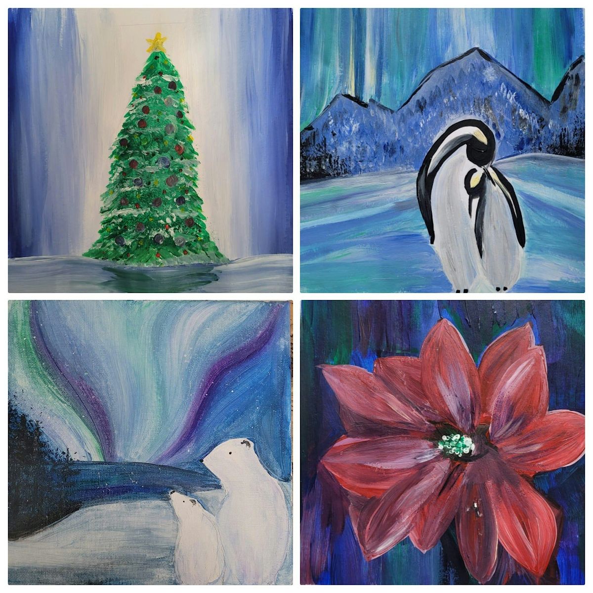 Festive paint and sip