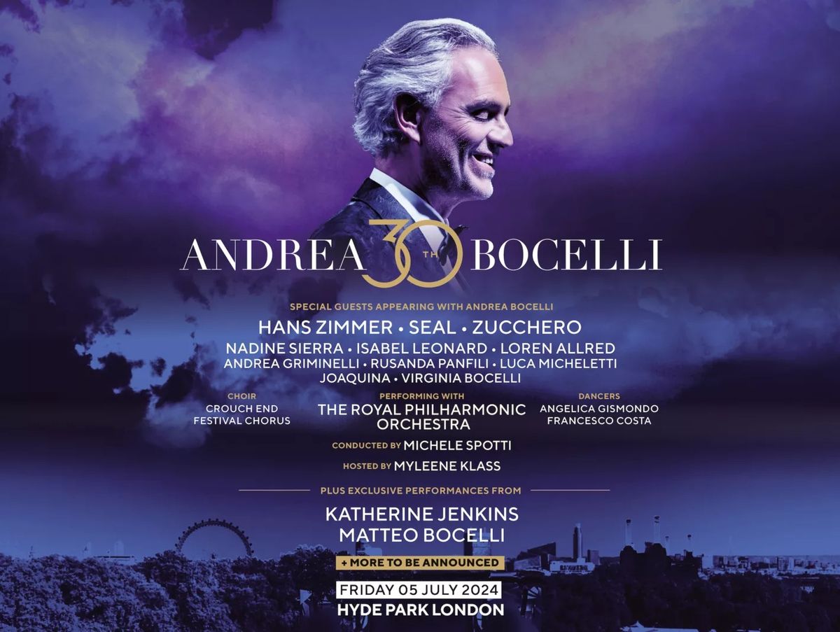 Andrea Bocelli Prague Tickets
