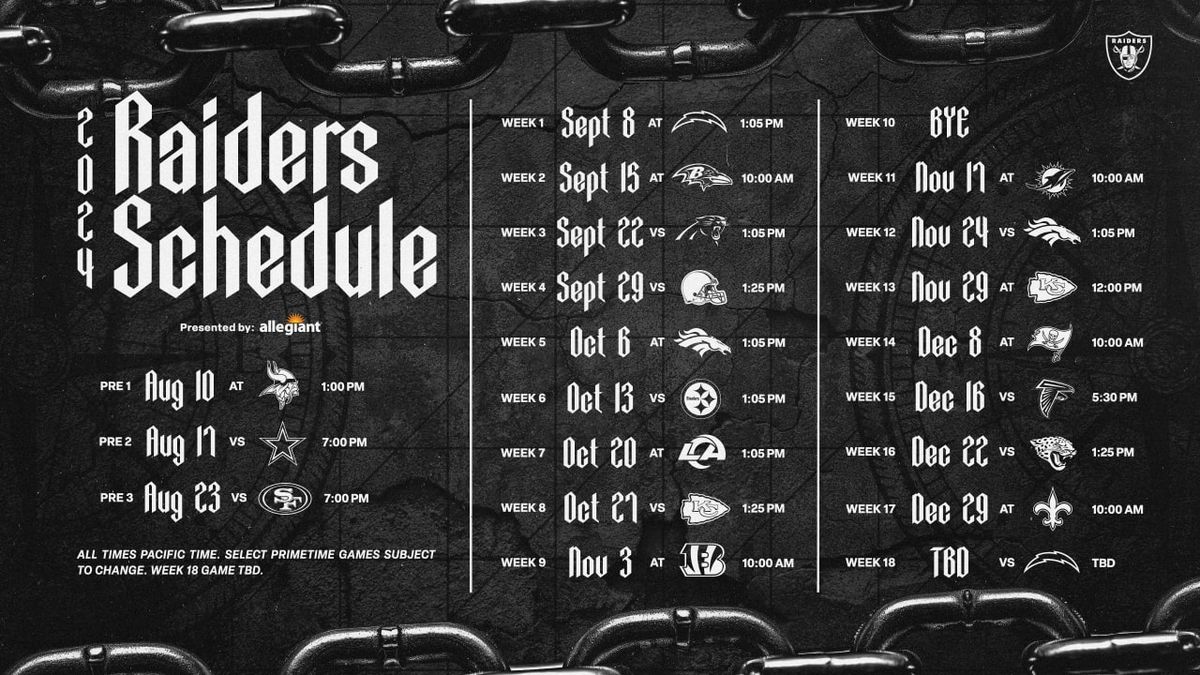Preseason Game 1: TBD at Las Vegas Raiders