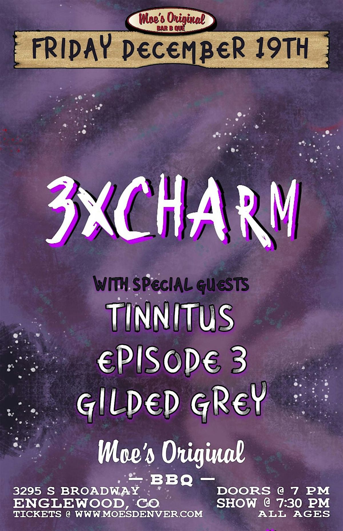 3XCharm + Tinnitus + Episode 3 + Gilded Grey
