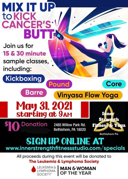 Mix It Up To Kick Cancers Butt Inner Strength Fitness Yoga Studio Nazareth Pa May 31 2021
