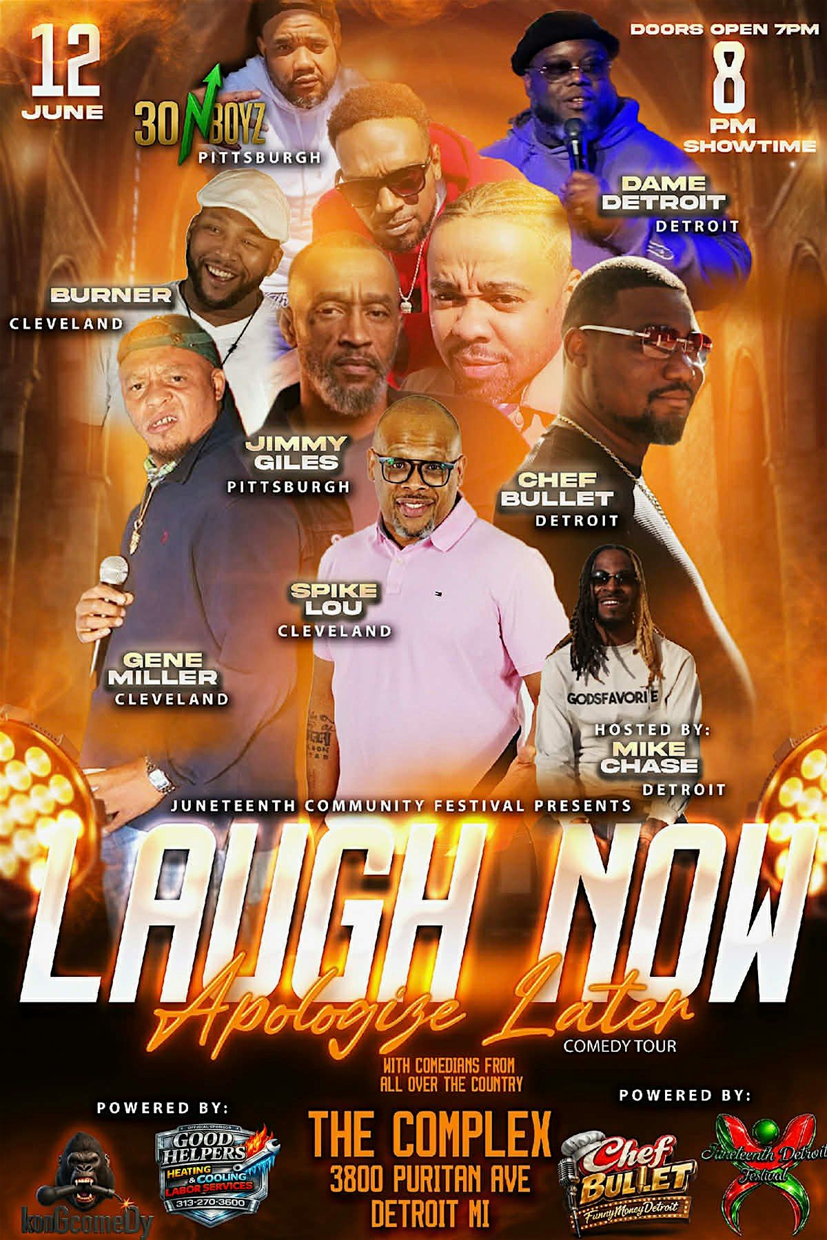 Juneteenth Comedy Show "LAUGH NOW APOLOGIZE LATER"