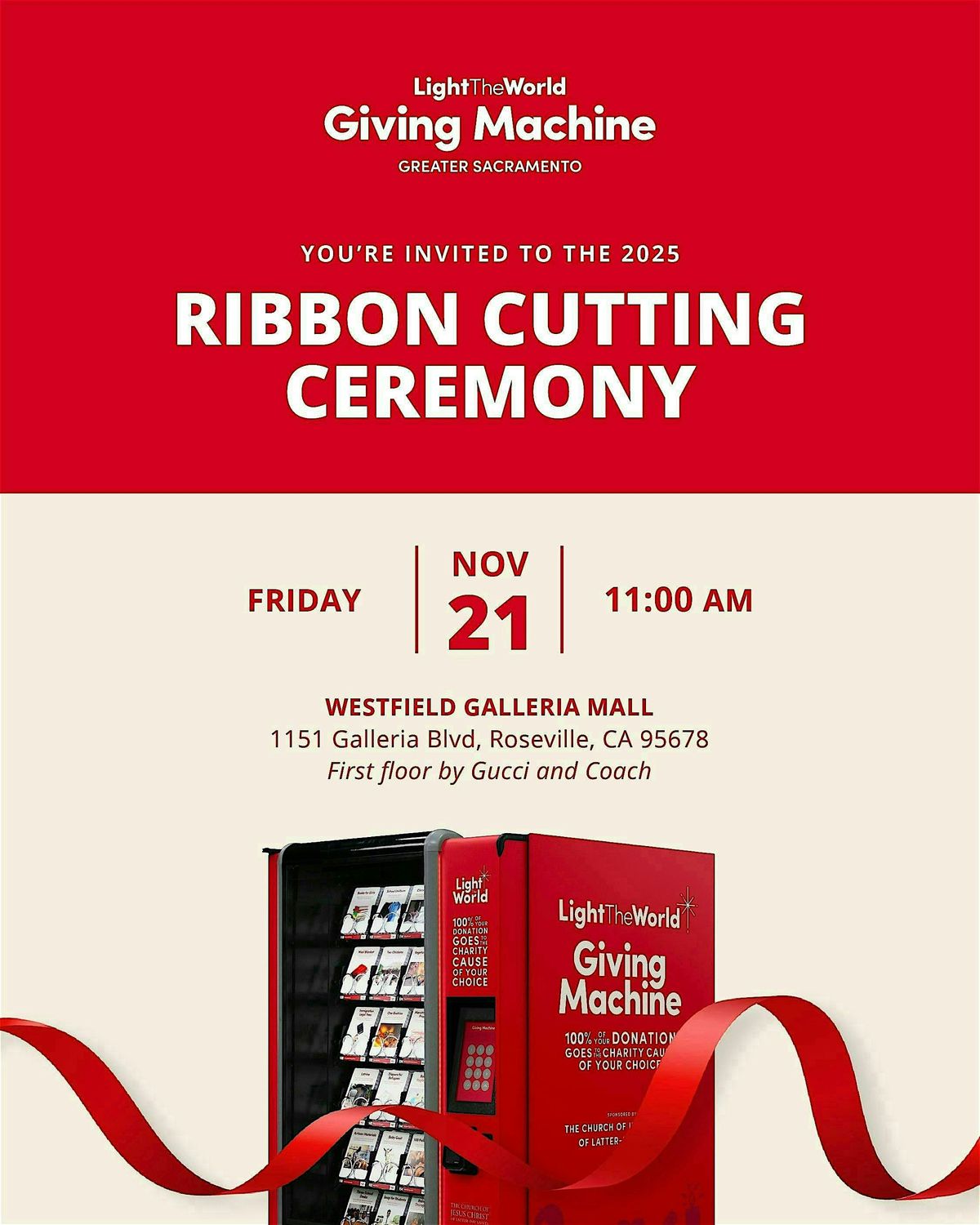 Light the World Giving Machine Ribbon Cutting Ceremony