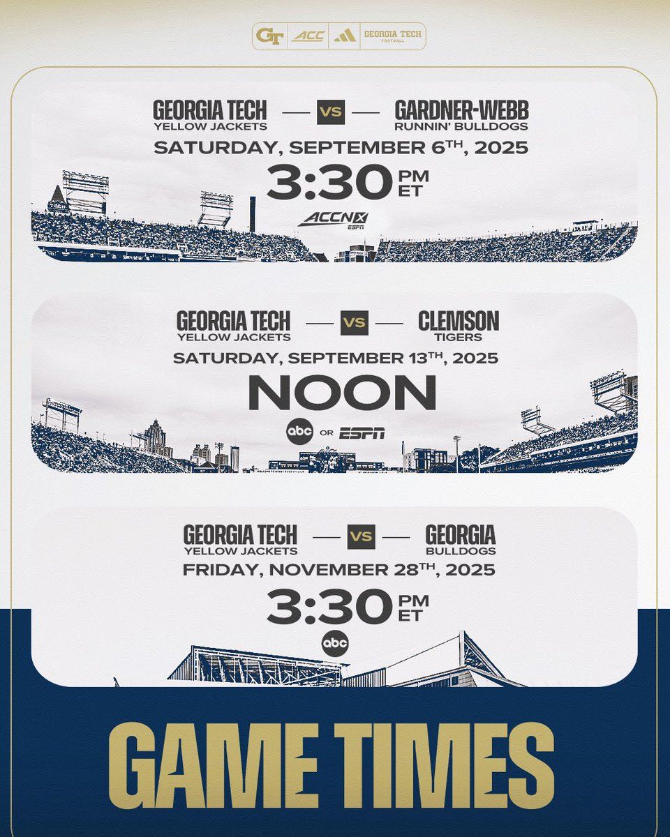 Georgia Tech Yellow Jackets vs. Gardner-Webb Runnin' Bulldogs