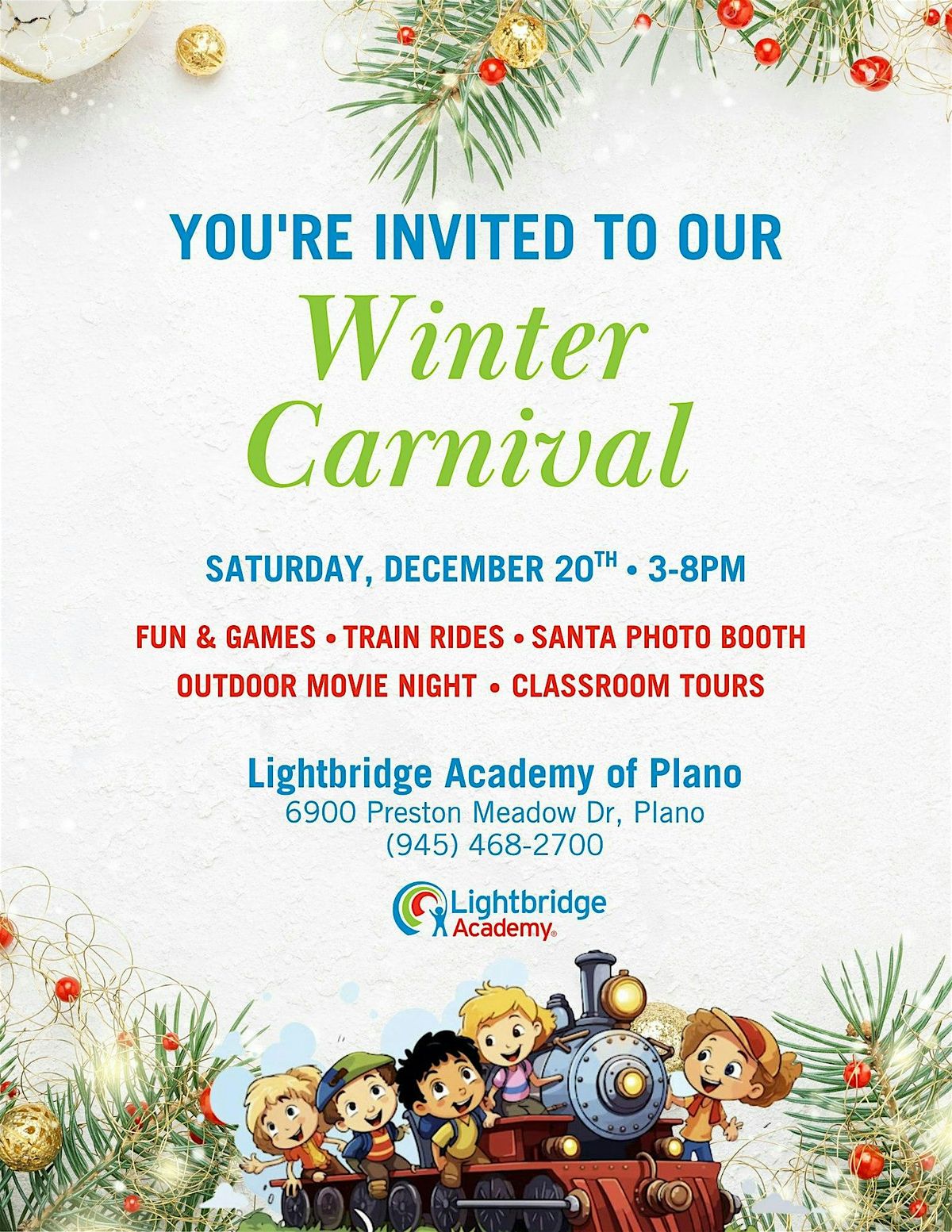 Free Winter Carnival, Train Rides & Movie Night