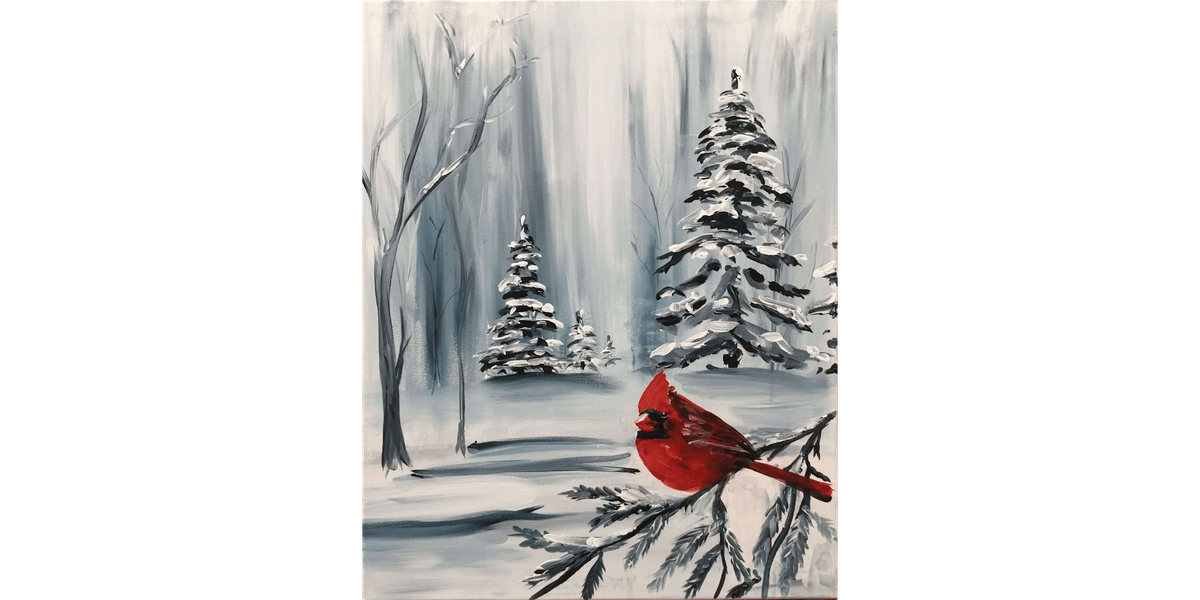 Winter Cardinal - Paint and Sip in Denver | Classpop!\u2122
