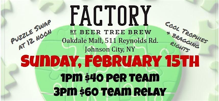 Puzzles and Pints at Factory by Beer Tree Speed Puzzling Contest