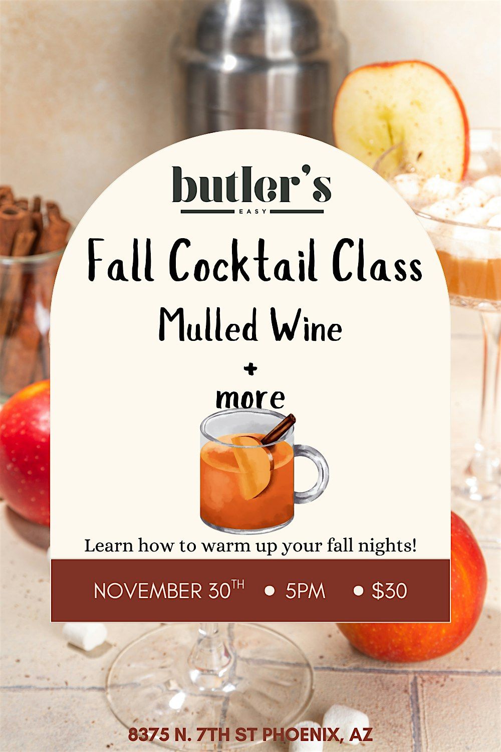 Butler's Easy Fall Cocktail Class