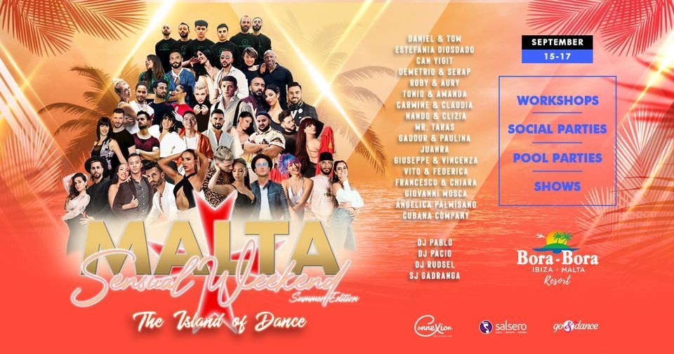 Malta Sensual Weekend Summer Edition Bachata Kizomba Salsa Bora Bora