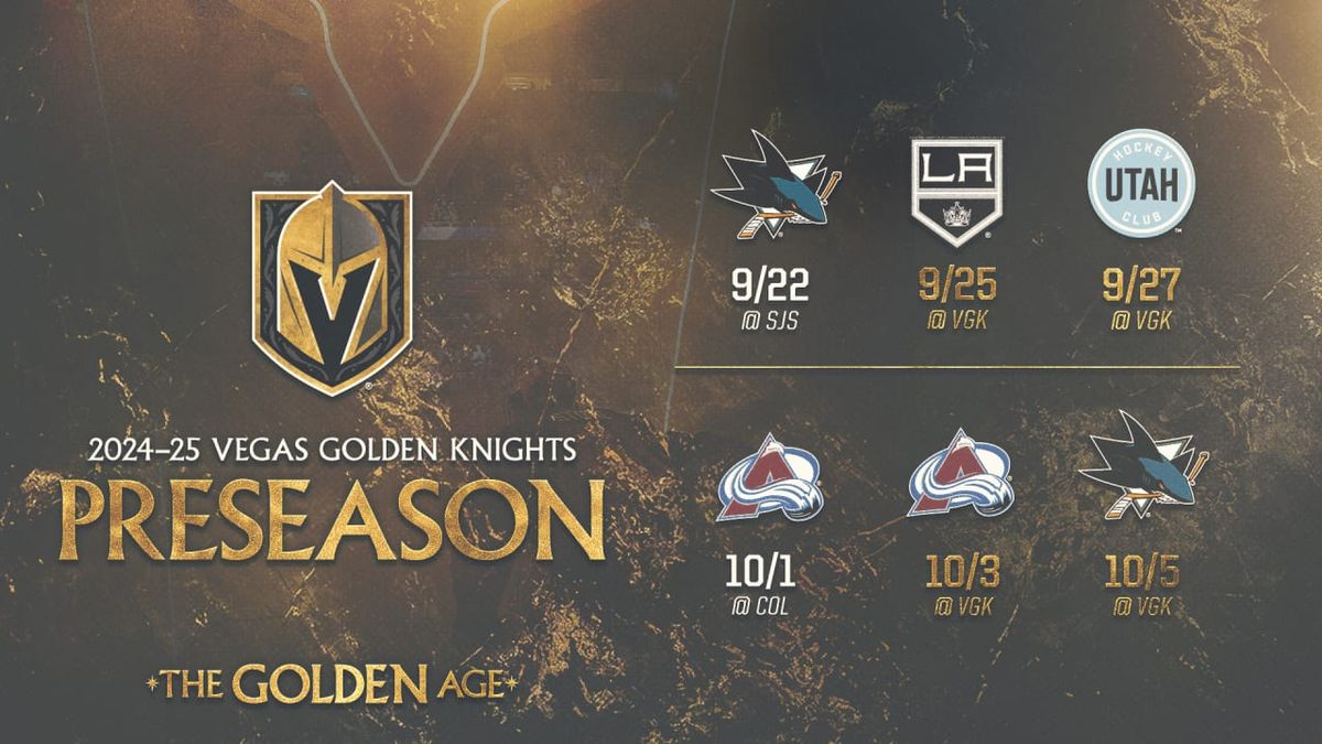 NHL Preseason: San Jose Sharks vs. Vegas Golden Knights