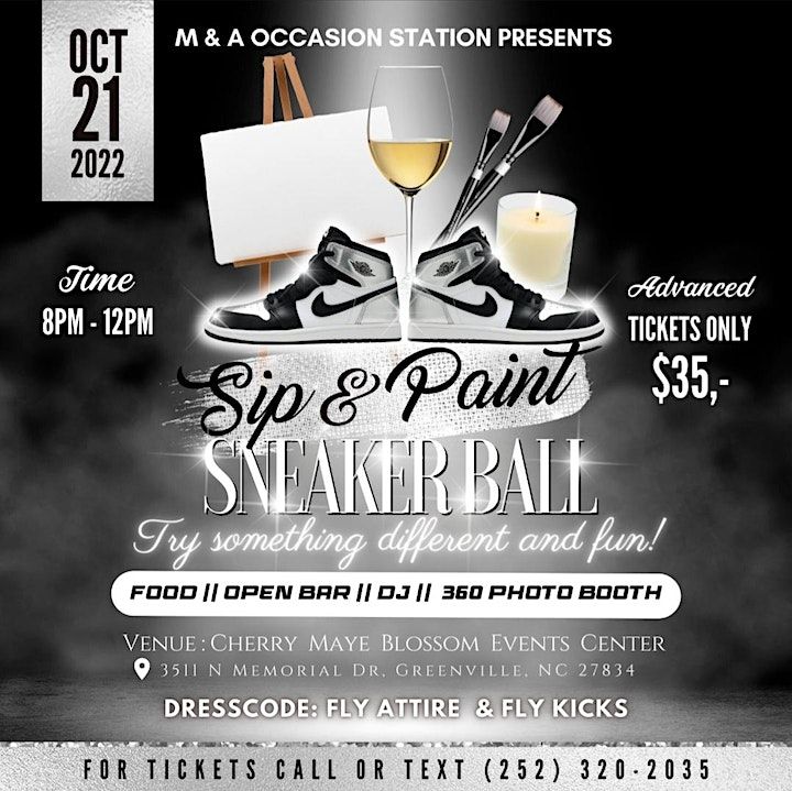 Sip & Paint Sneaker Ball Cherry Maye Blossom Event Center, Greenville