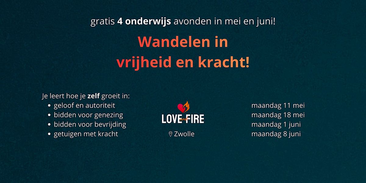 4 Onderwijsavonden "Wandelen in vrijheid en kracht"