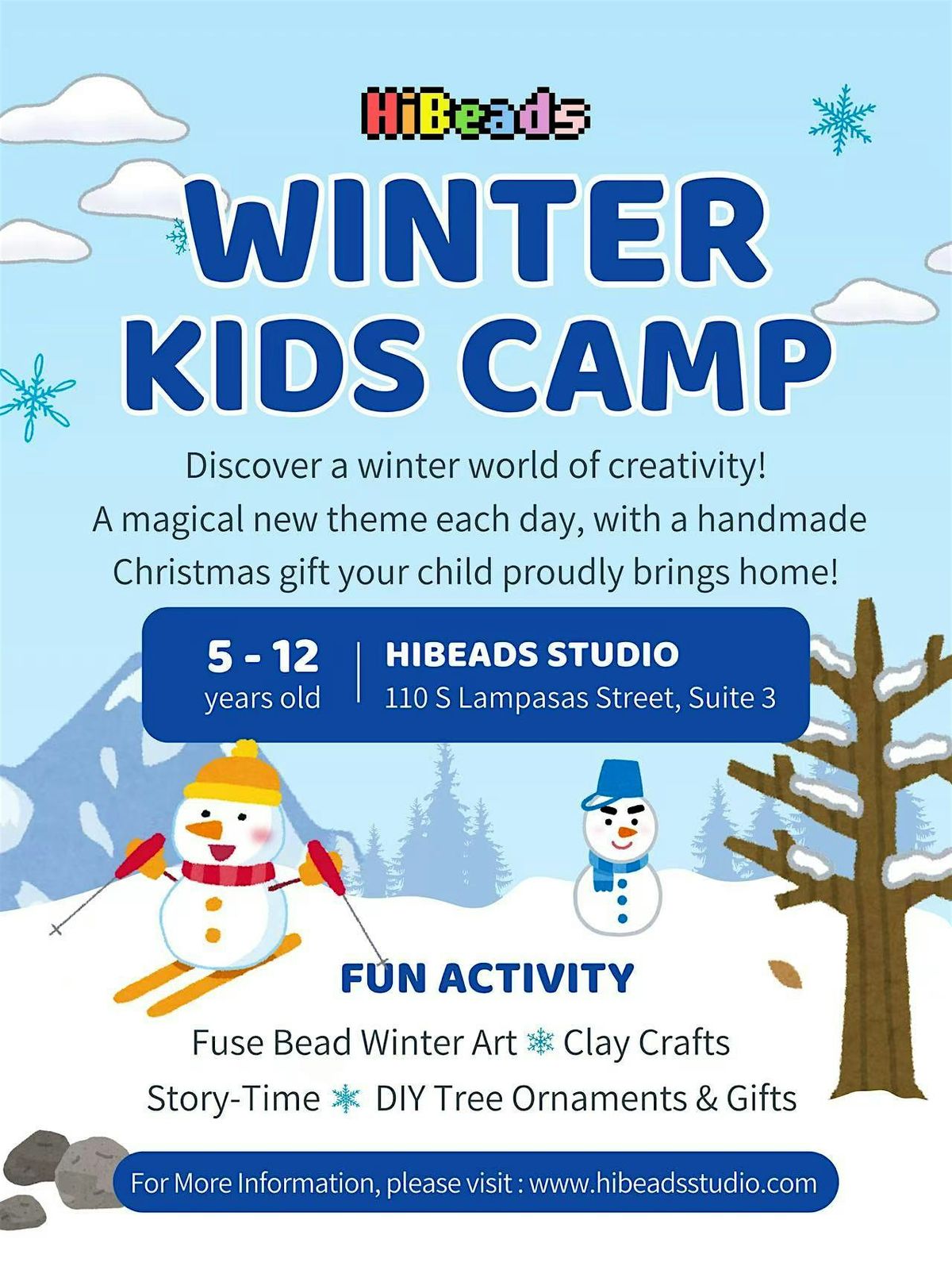 HiBeads Studio Winter Camp 2025 \u2014 Create, Learn & Celebrate!