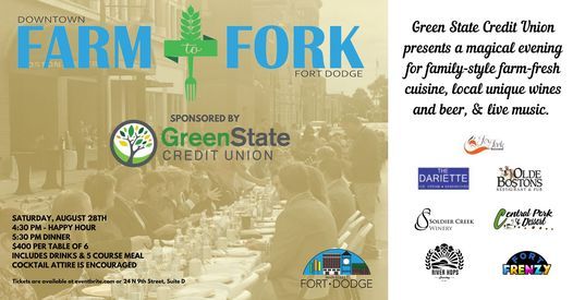 Farm To Fork Main Street Fort Dodge August 28 2021 Farm To Fork Events February 2022 Cedar Rapids Ia