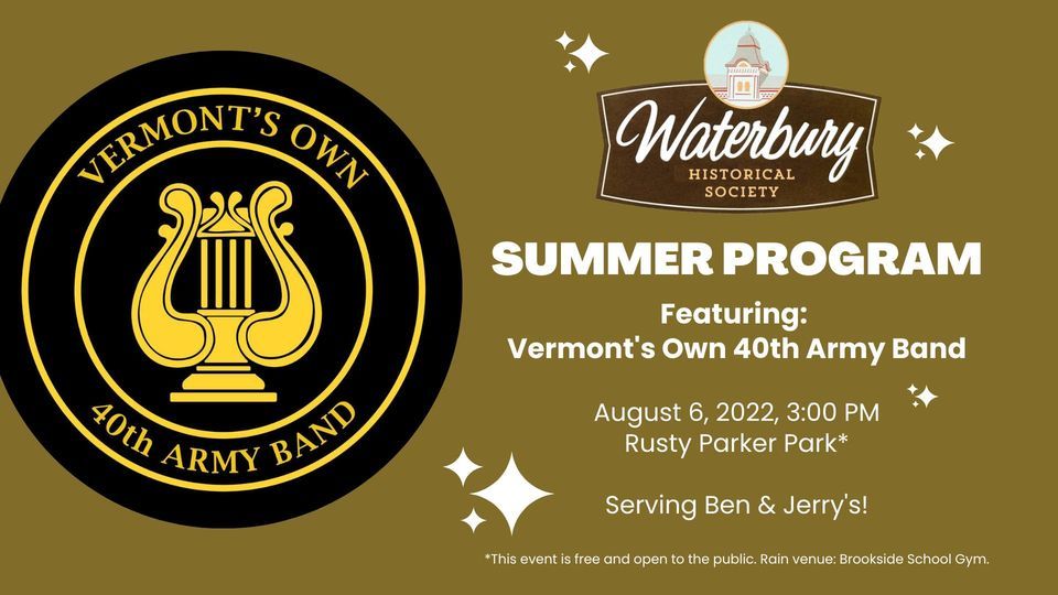 Vermonts Own 40th Army Band Rusty Parker Memorial Park Waterbury VT vermonts-own-40th-army-band-rusty-parker-memorial-park-waterbury-vt