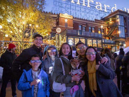 Glowing Hanukkah Party Pop-up at Ghirardelli Square
