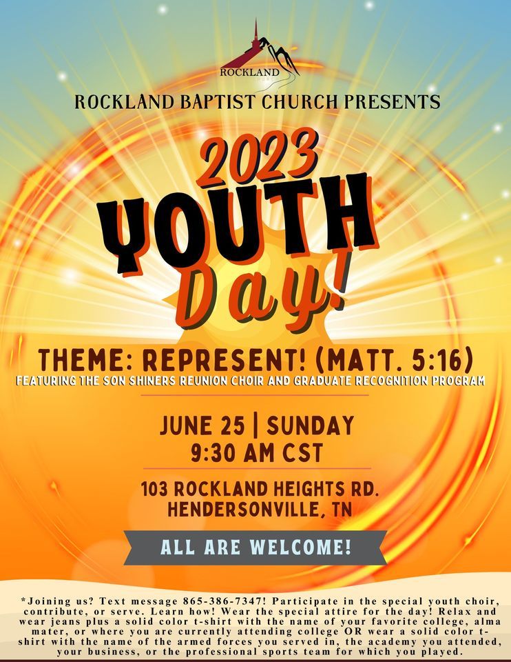 2023 Youth Day! Represent! | 103 Rockland Hts, Hendersonville, TN 37075 ...