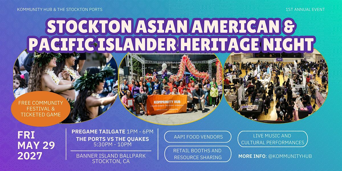 1st Annual AAPI Heritage Night: Pregame Tailgate & Ballgame