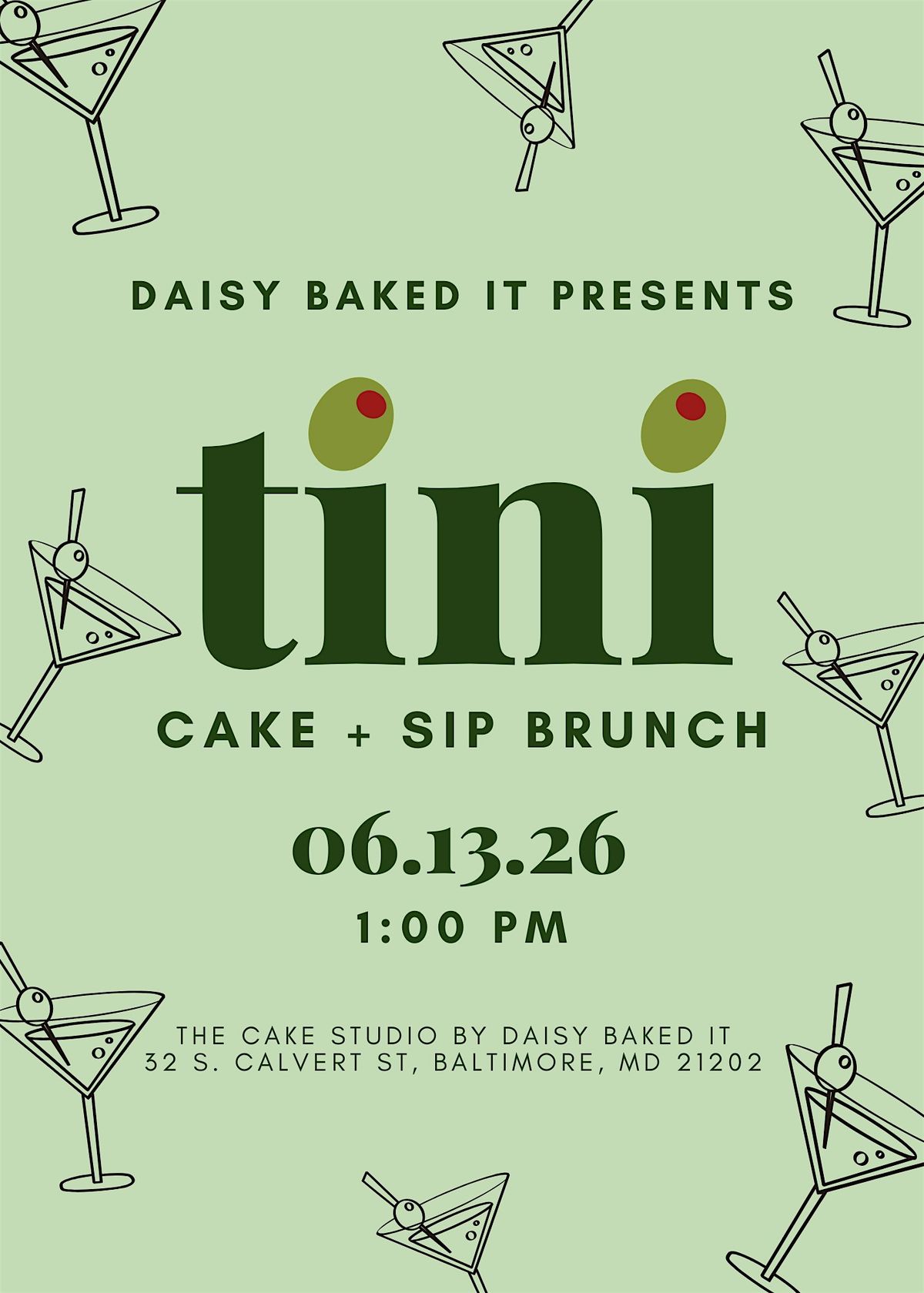 A Tini Cake + Sip: A Cake Decorating Experience