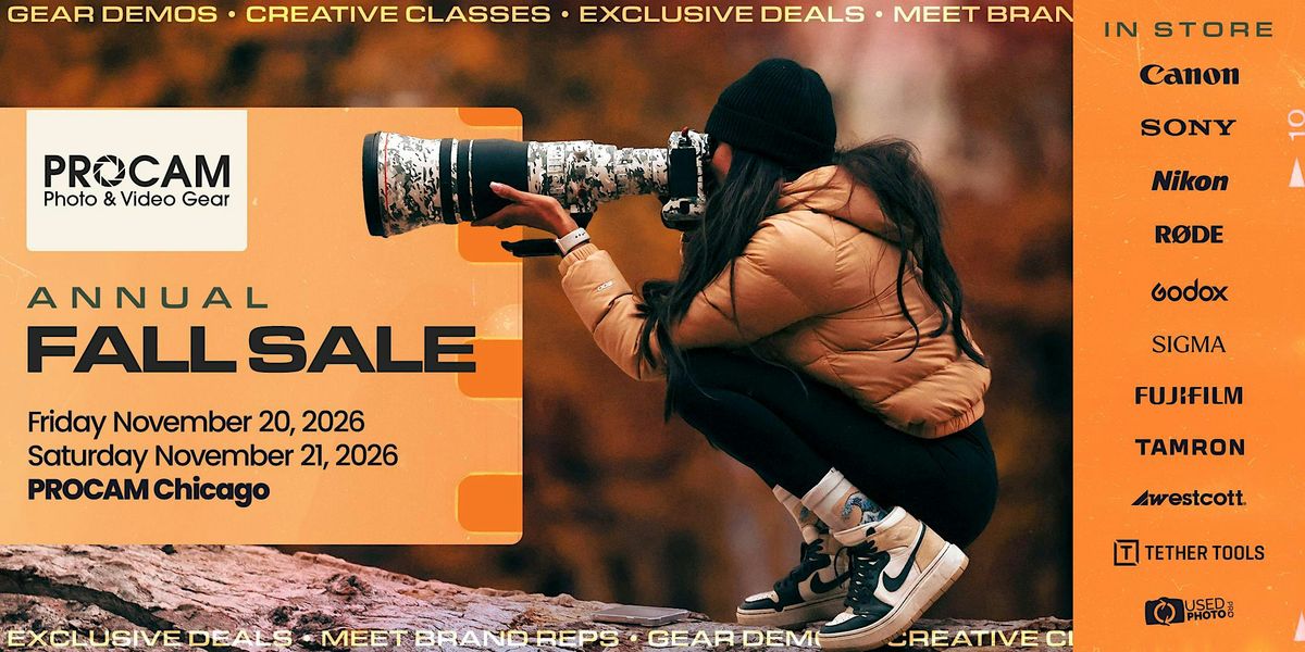 Annual Fall Sale - PROCAM Chicago at PROCAM Chicago, Aurora on 20th ...