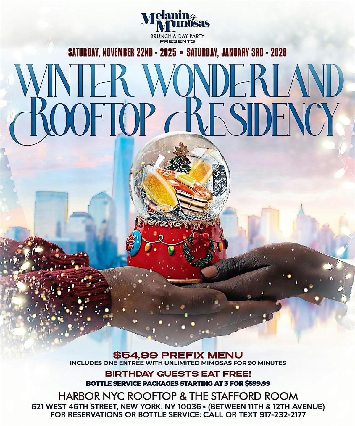 Melanin And Mimosas Brunch & Day Party At Harbor NYC Rooftop