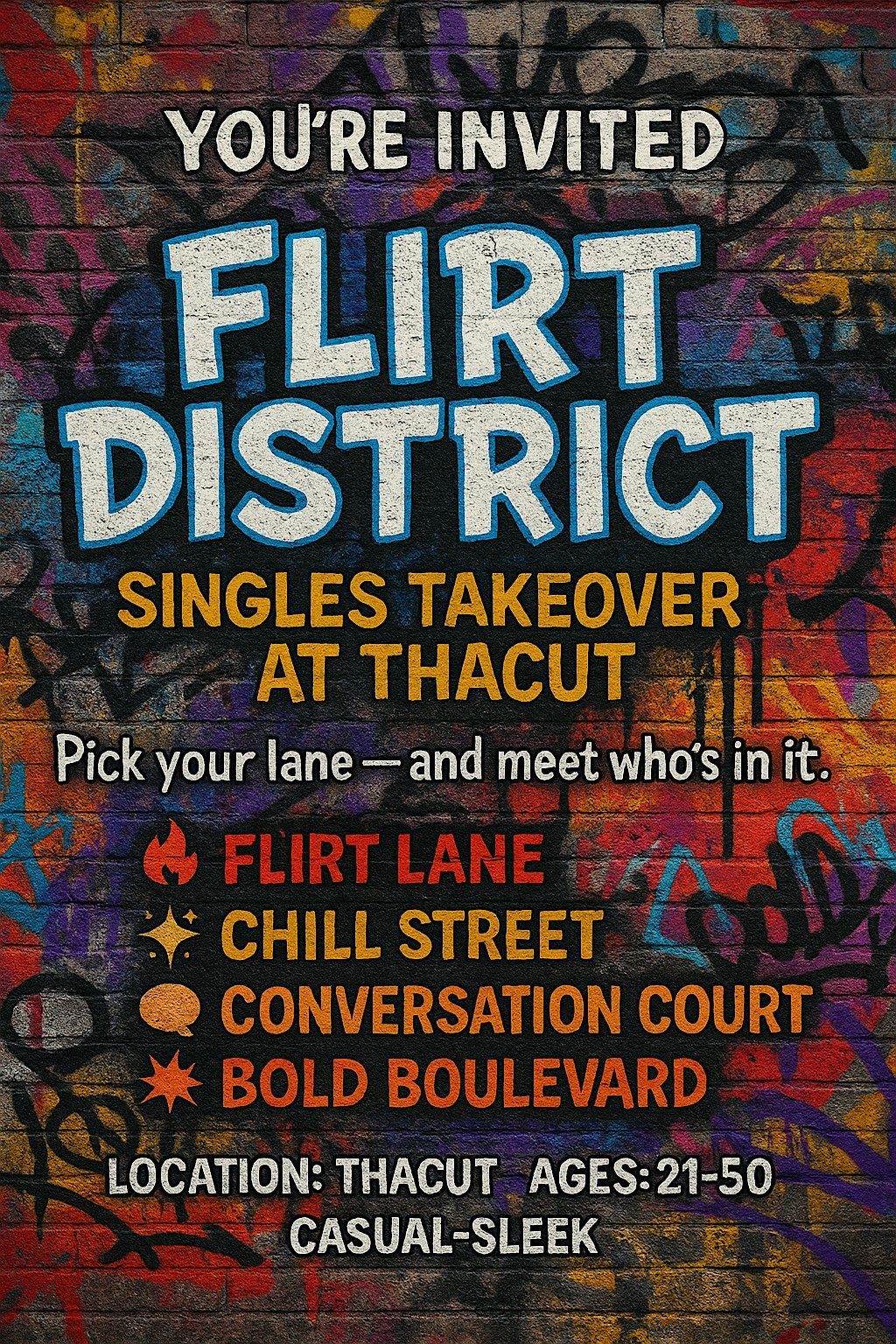 Flirt District - Singles Mixer | ThaCutAZ | JAN 9TH