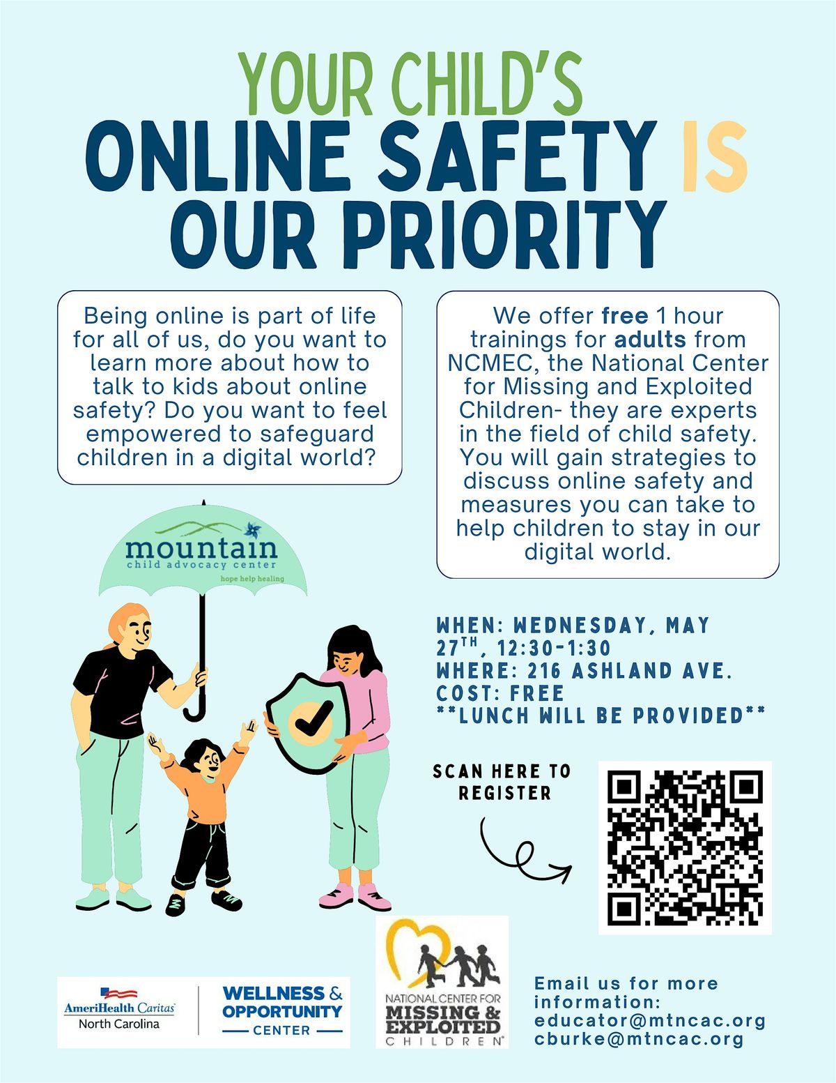 Your Child's Online Safety: Lunch & Learn w\/ Mountain Child Advocacy Center