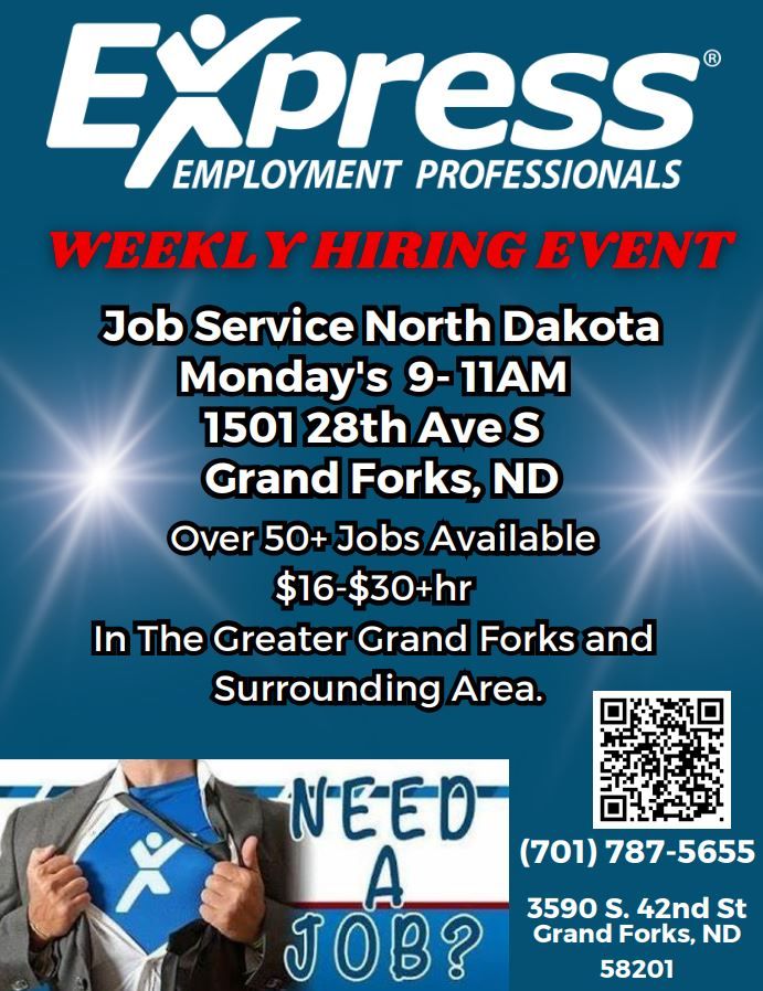 Express Employment Professionals Monday Hiring Events at the Grand