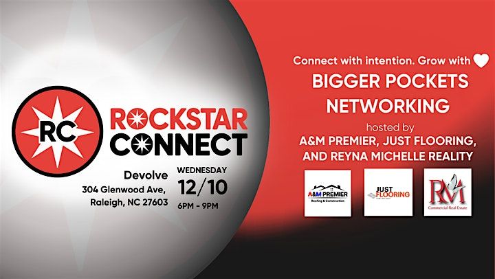 Free  Bigger Pockets Rockstar Connect Networking Event (December, NC)