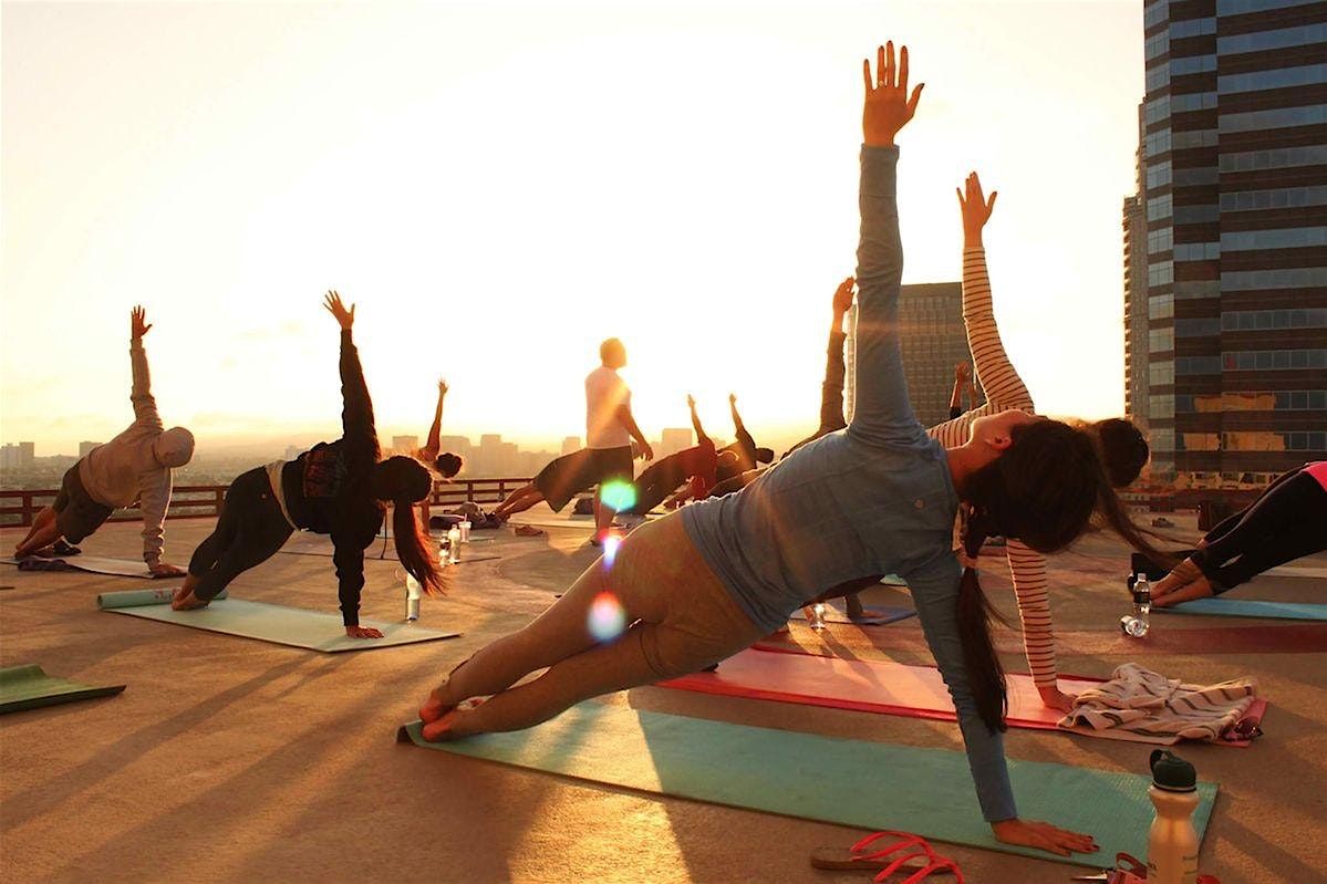 Rooftop Yoga & Sound Bath: Blue Moon Edition w\/ Dany Kaye